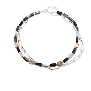 Merx Multi layer Mixed Media Necklace