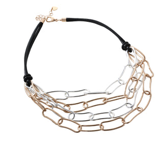 Merx Multi layer Mixed metal  Necklace