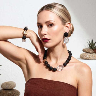 Merx Gold Nugget Statement Necklace