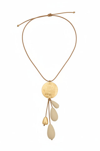 Merx Hammered Gold Medallion Necklace