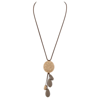 Merx Hammered Gold Medallion Necklace