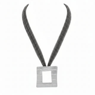 Merx Hematite Thread Chain Necklace