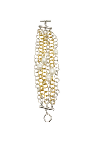 Merx Multi Chain/Pearl Bracelet