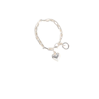 Merx Solid Heart Bracelet - Silver