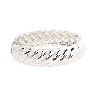 Merx Silver Rope Cuff Bracelet