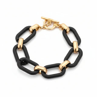 Merx Black Gold Link Bracelet