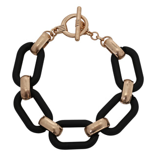 Merx Black Gold Link Bracelet