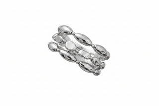 Merx Tri Strand Stretch Bracelet  Silver