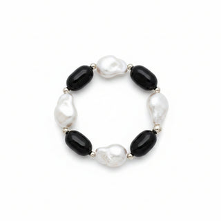 Merx Black White Pearl Bracelet