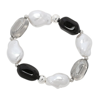 Merx Black White Pearl Bracelet