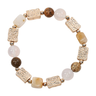 Merx Gold and Beaded Bracelet