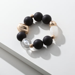 Merx  Black Wooden Round Bracelet