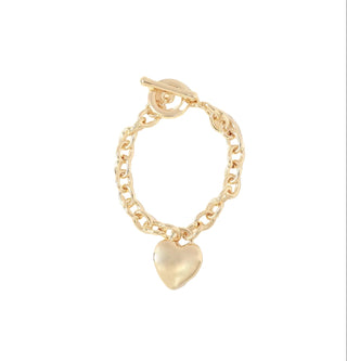 Merx Large Gold Heart Bracelet