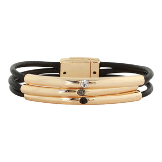 Merx Tri Cord Rhinestone Bracelet