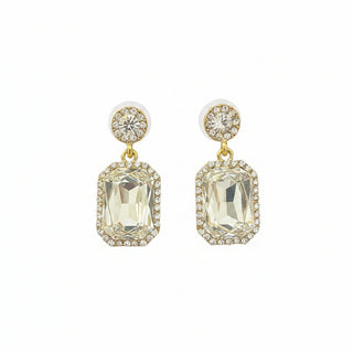 AOTA Emerald Cut Rhinestone Earring