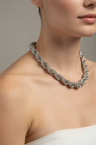 AquaLuxe Chunky Twist Necklace
