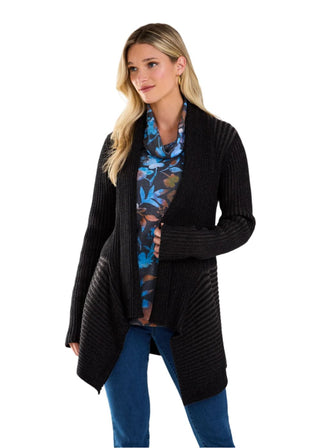 FDJ ribbed Asymmetrical Cardigan