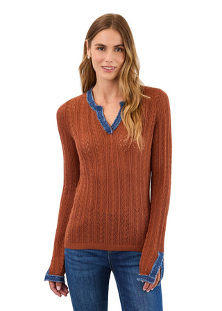 FDJ Pointelle Knit Sweater