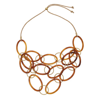 AOTA Acrylic Metal Ring Necklace