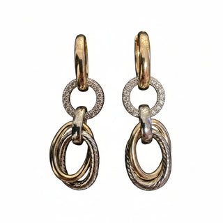 AquaLuxe Rhinestone Circles/Ovals Earring