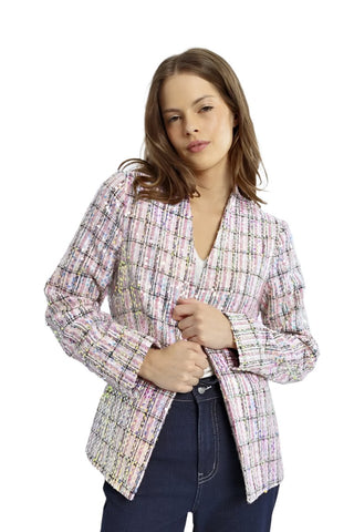 Molly Bracken Tweed and sequin Blazer