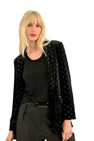 Lili Sidonio Oversized Velvet Blazer