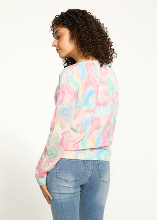 FDJ Pointelle Printed Sweater