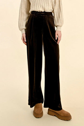 Molly Bracken Flowing Velvet Panne Pant