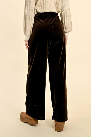 Molly Bracken Flowing Velvet Panne Pant