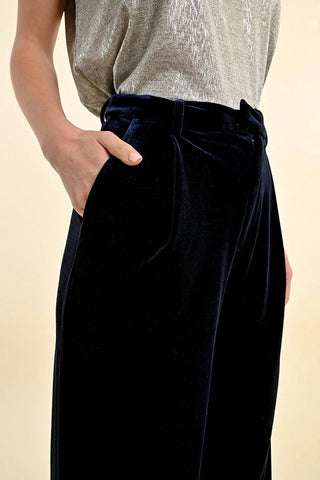 Molly Bracken Flowing Velvet Panne Pant