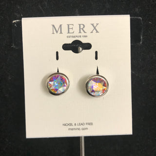 Merx Earring French Hook Irridescent Silver