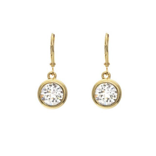 Merx Earring French  Hook  Crystal Gold