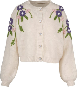 Astrid Floral Detail Knit Cardigan