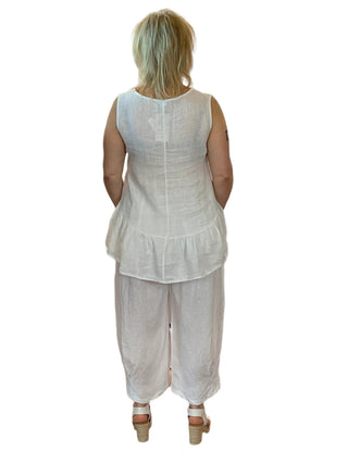 Made In Italy barrel Linen Pant