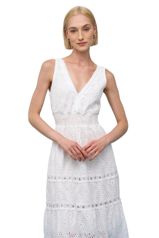 Astrid Tiered Lace Midi Dress