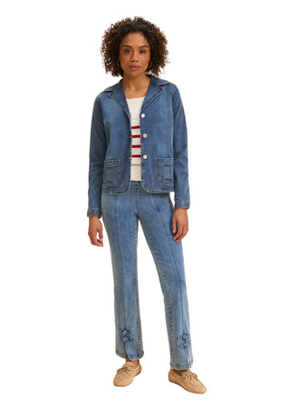 FDJ Single Breast Denim Blazer