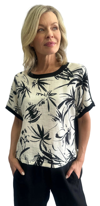 Softworks Palm Springs Tree Print Top