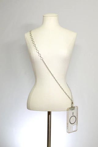 Luv & Co. Silver Clover Phone Charm