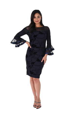 Frank Lyman Floral Embossed Dress