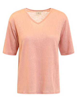 Pink t-shirt on a white background