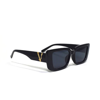 Sunglasses Black with gold V