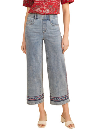 FDJ Embroiidered Statement Denim