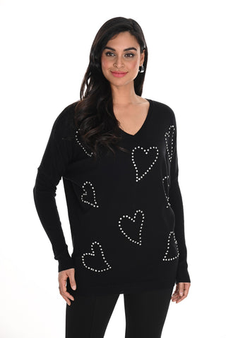 Frank Lyman Sweater with Hearts