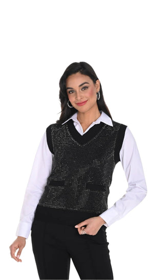 Frank Lyman Vest with Sequins