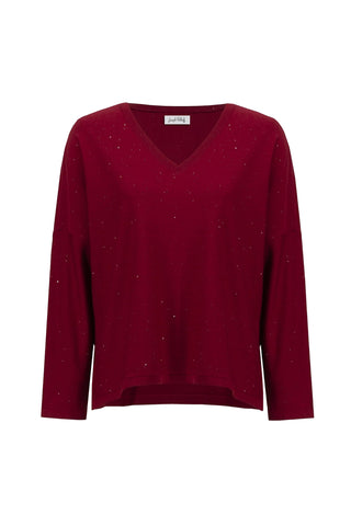 Red sweater on a white background