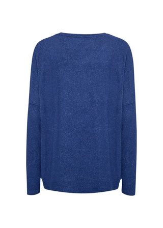 Blue sweater on a white background
