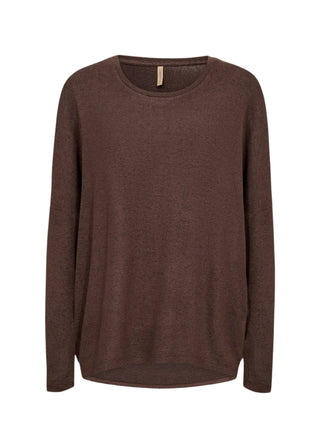 Brown long-sleeve shirt on a white background
