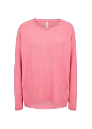 Pink sweater on a white background