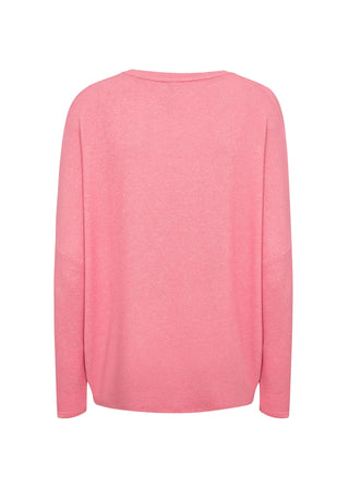 Pink sweater on a white background