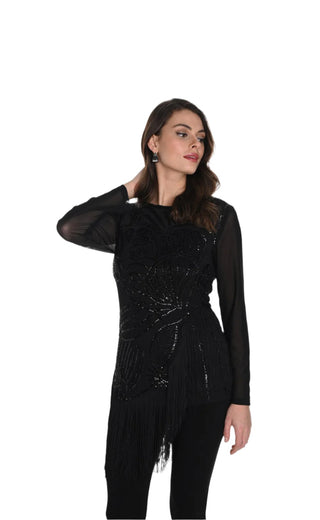 Frank Lyman Sequin and Beaded Tunic